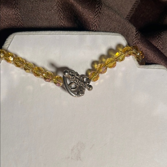 Elegant Gold Crystal Beaded Necklace and Bracelet. - Picture 2 of 4